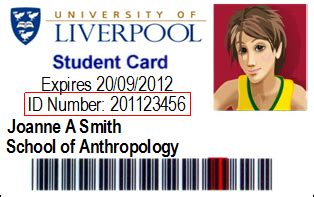 university of Liverpool student card